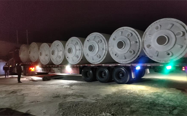 白银锥底桶交付现场